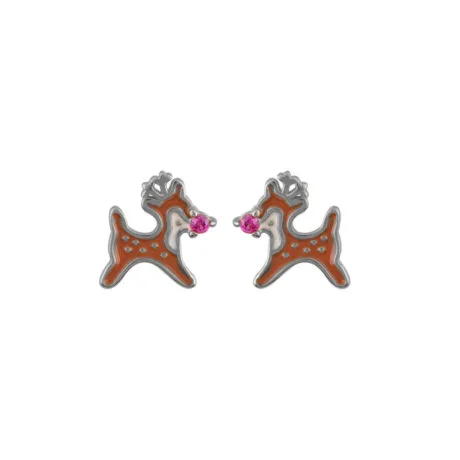 RUDOLF THE REINDEER EARRINGS SILVER 925