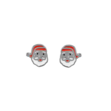 SANTA CLAUS EARRINGS SILVER 925