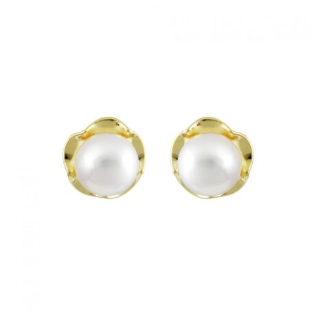 pearls earrings goldplated silver 925