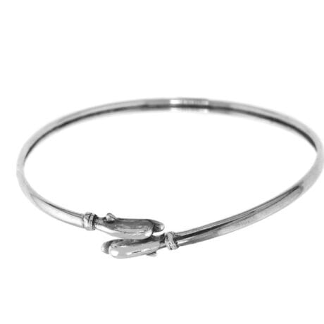 Dolphin Open Bangle Bracelet Silver 925