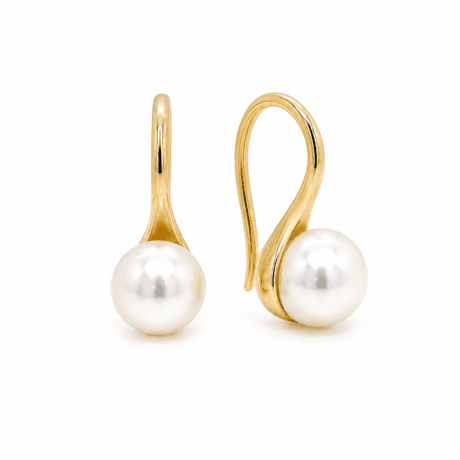 Freshwater Pearl Drop Earrings Gold plated Silver 925