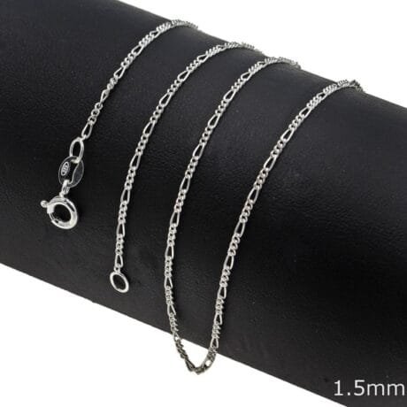 Figaro Chain Necklace 1.5mm Silver 925